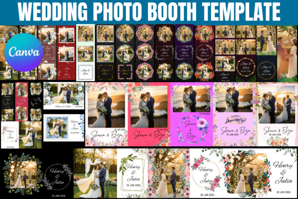 Wedding Photo Booth Template Bundle