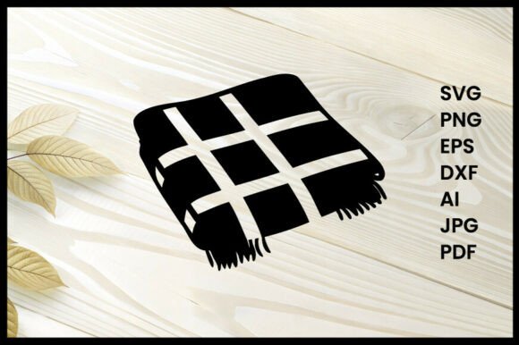 Plaid Blanket Silhouette Illustration