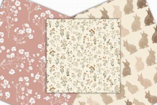 Boho Muted Easter Seamless Digital Paper Graphic by LibbyWishes ...