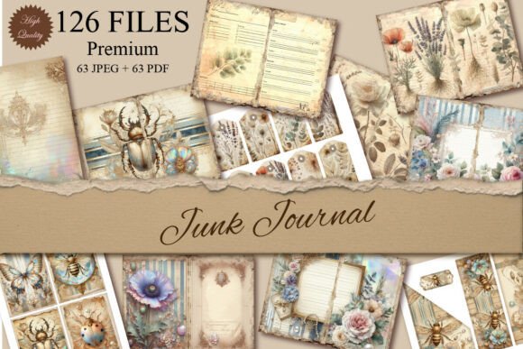 Botanical Notes Junk Journal Kit
