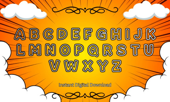 Cartoon Outline Font - Preview 1