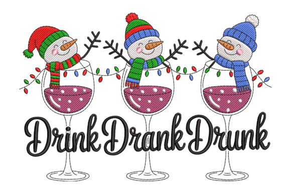 Christmas Wine Snowman
