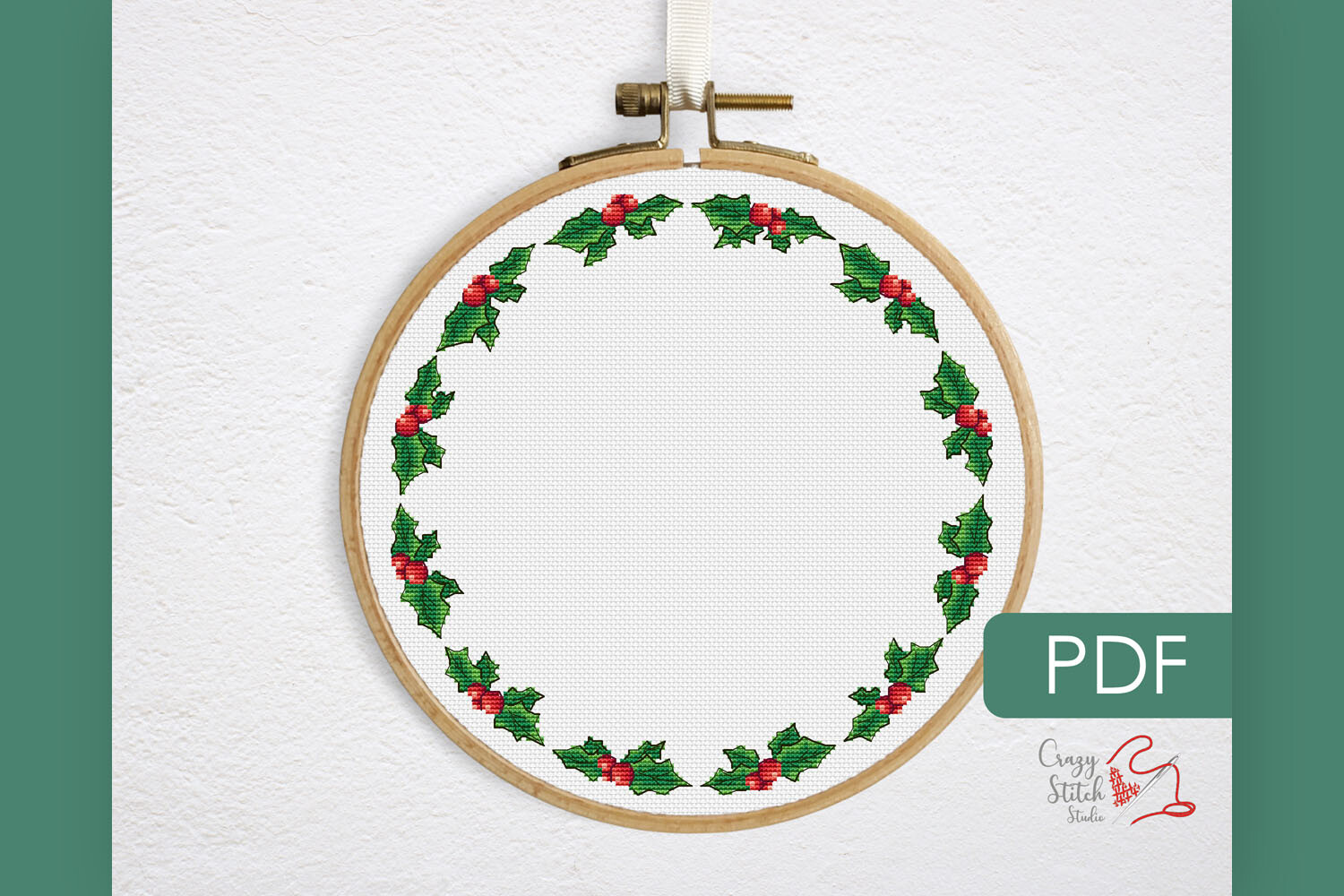 Christmas Wreath Cross Stitch Pattern