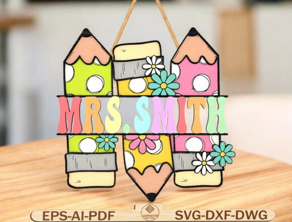 Cute Back to School Laser Cut File Découpe au Laser Par Lasercutiny