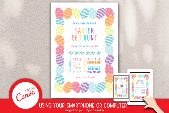 Egg-citing Easter Egg Hunt Invitation 🐣