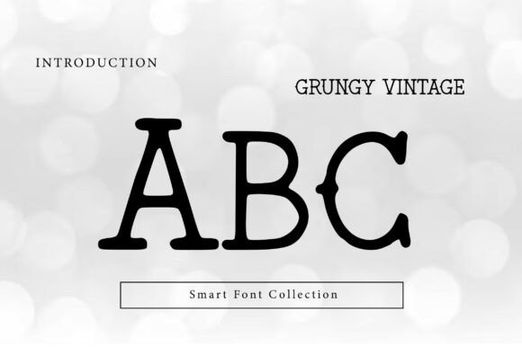 Grungy Vintage Font PNG with transparent background - Preview 1