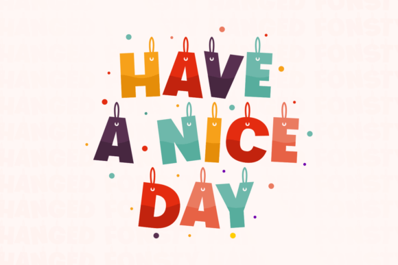 Hanged Fonsty Font PNG with transparent background - Preview 2