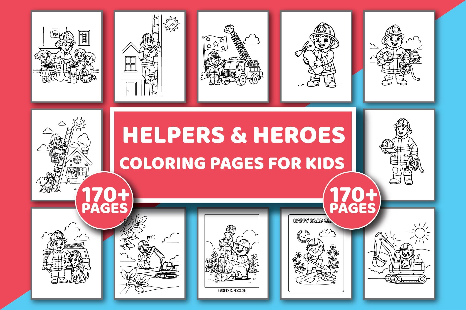 Helpers & Heroes Coloring Pages for Kids