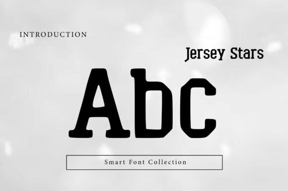 Jersey Stars Font PNG with transparent background - Preview 1