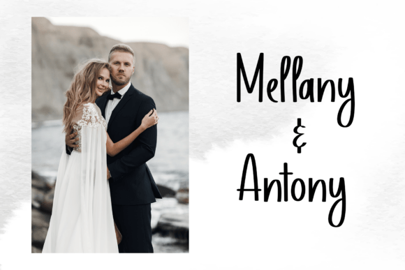 Monoline Handwriting Font PNG with transparent background - Preview 1