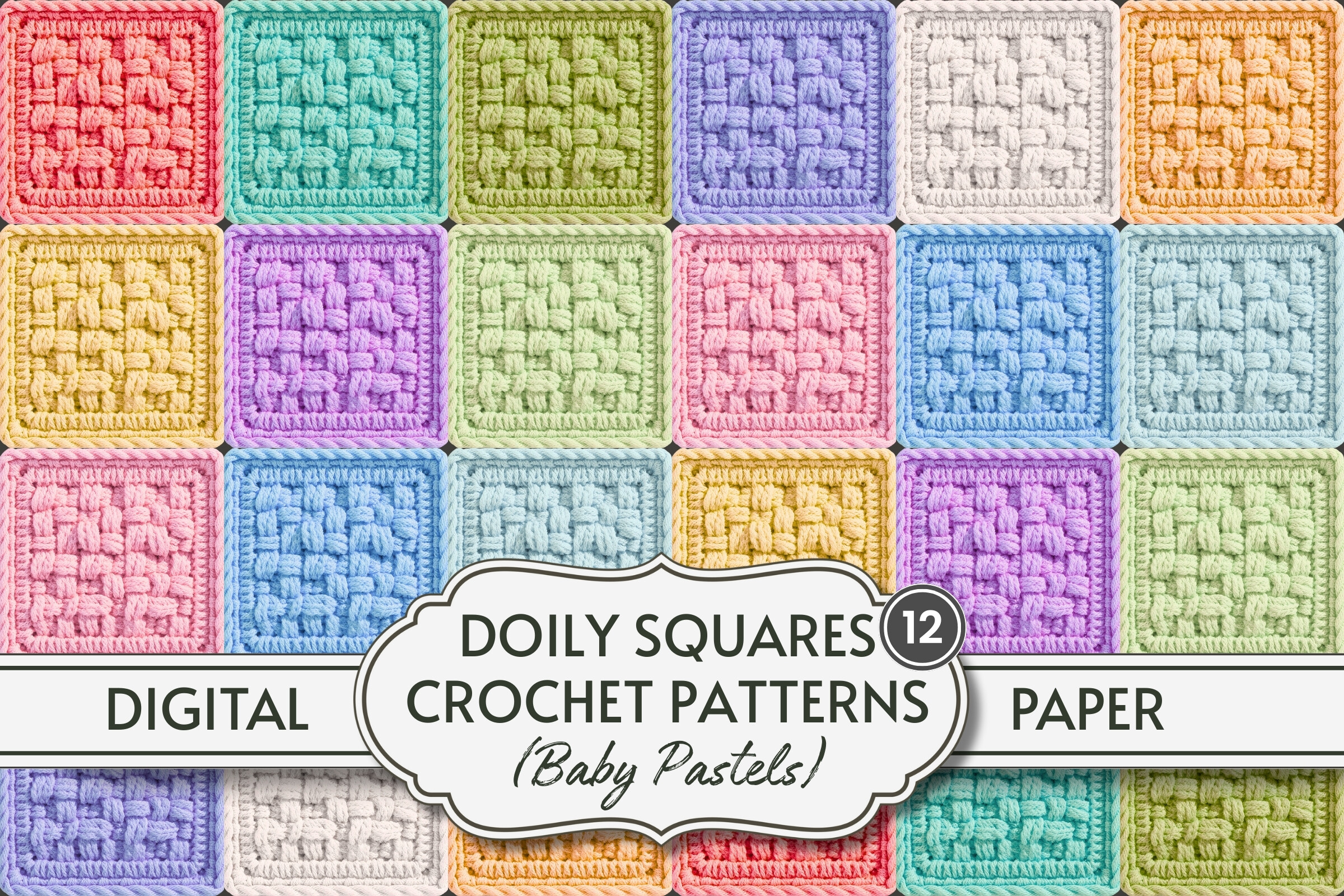 Pastel Doily Squares Crochet Patterns