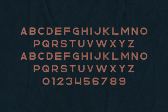 Rhino Rough Font PNG with transparent background - Preview 1