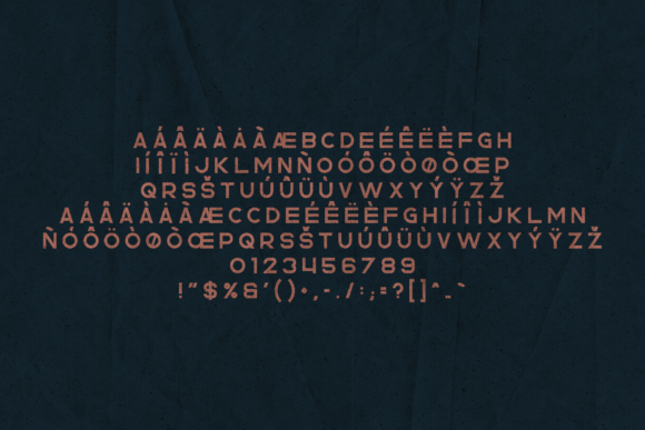 Rhino Rough Font PNG with transparent background - Preview 4