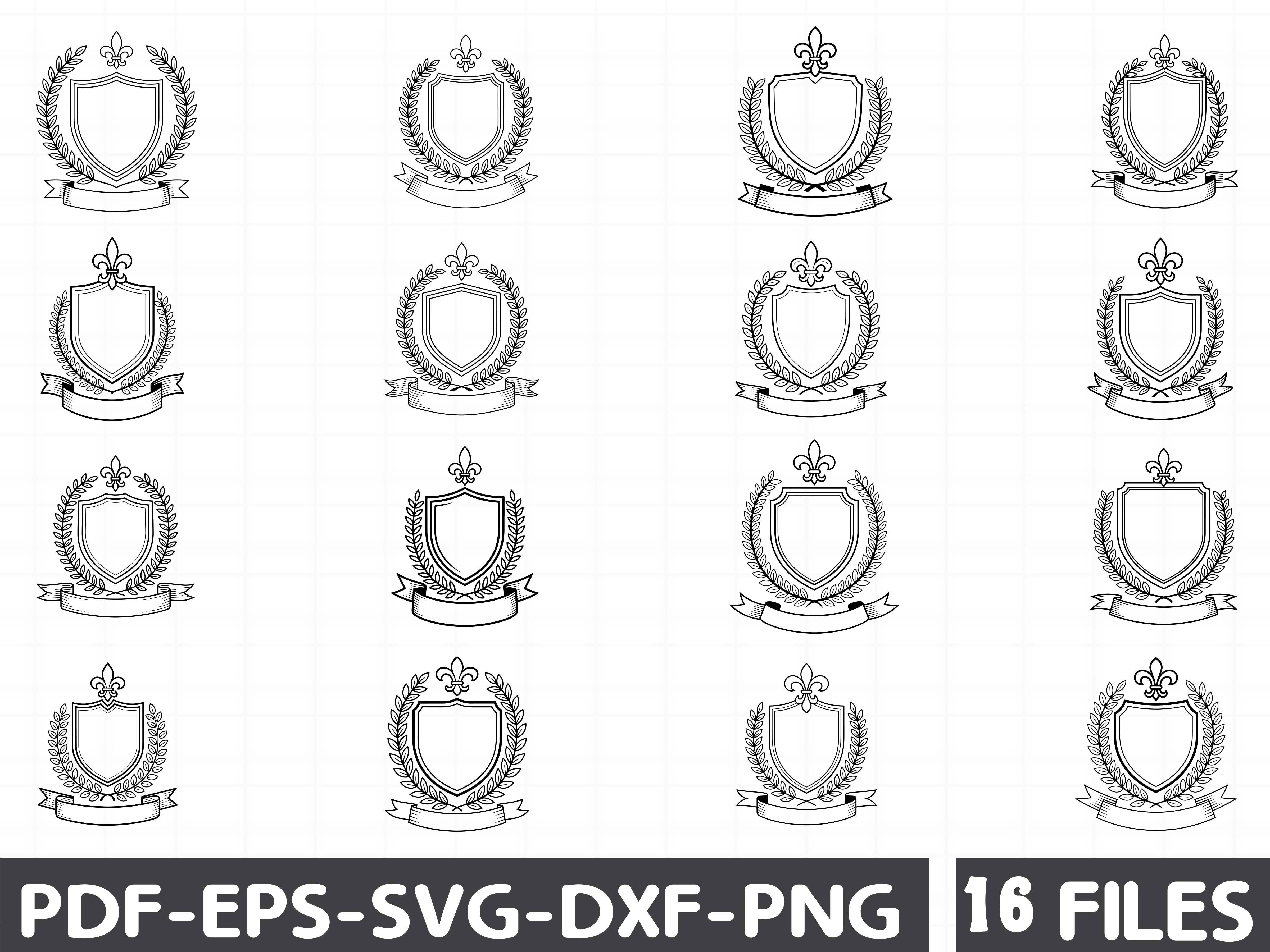 Royal Crest & Shield Vector Bundle