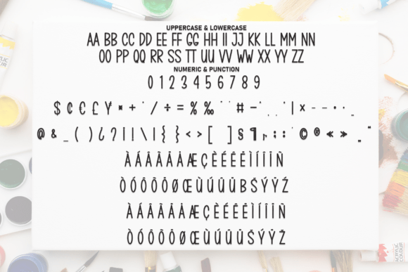 Sample Brush Font PNG with transparent background - Preview 6