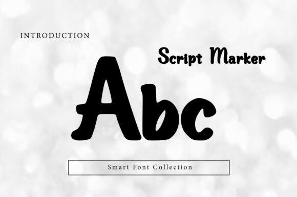 Script Marker Font PNG with transparent background - Preview 1