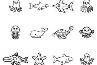 Sea Animals Svg Bundle Graphic by Priyo Design Shop · Creative Fabrica