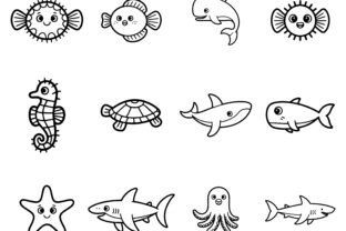 Sea Animals Svg Bundle Graphic by Priyo Design Shop · Creative Fabrica