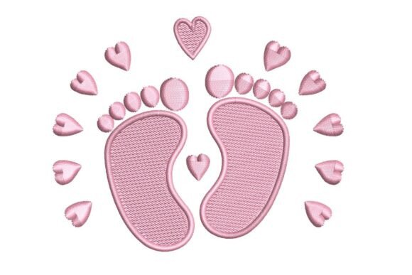 Sweet Baby Footprints & Hearts