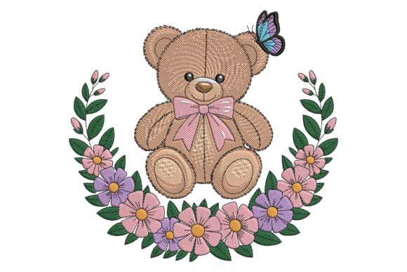 Teddy Bear with Floral