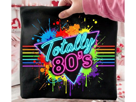 Totally 80s Retro Neon Tshirt Design