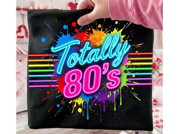 Totally 80s Retro Neon Tshirt Design