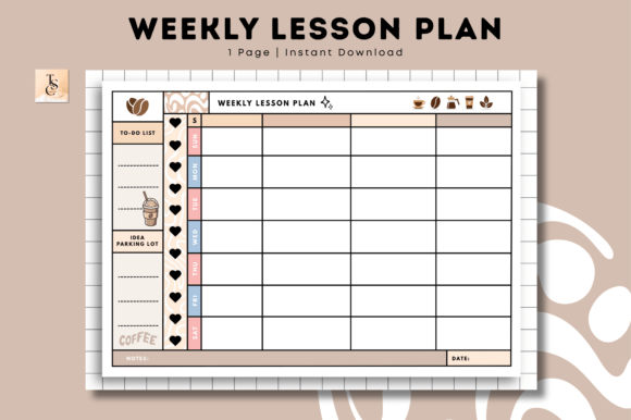 Weekly Lesson Plan • Coffee Latte