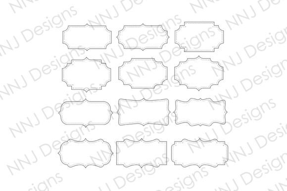 12 Vintage Decorative Frames SVG