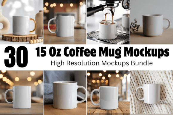 15 Oz Coffee Mug Mockups Bundle Graphic Product Mockups By Mockups Verse Pro