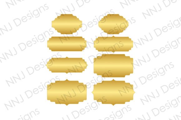 8 Vintage Gold Banner PNG Clipart