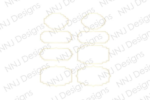 8 Vintage Gold Frame PNG Clipart