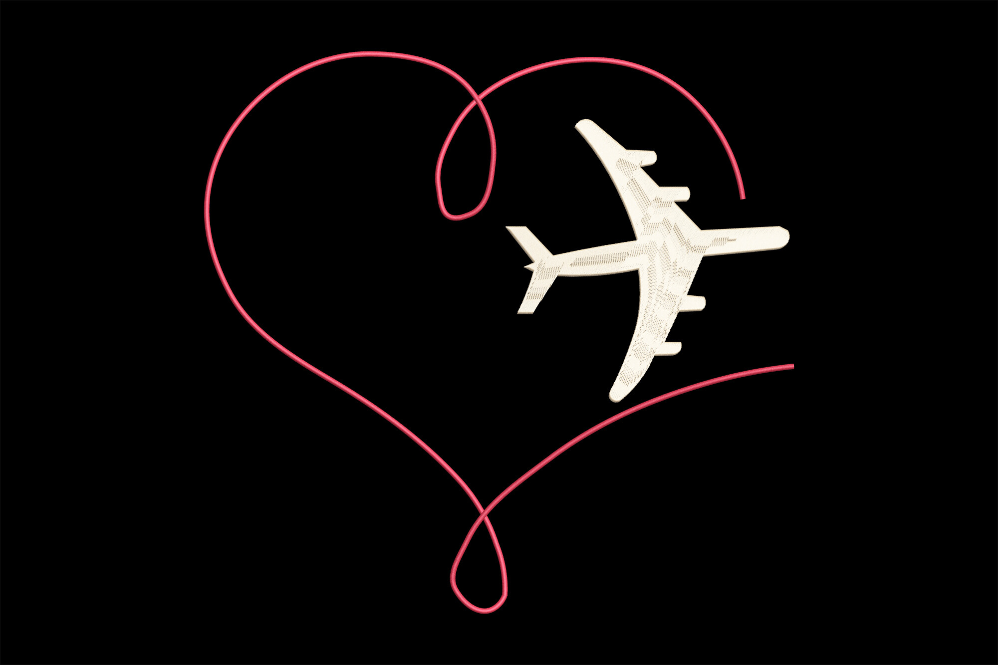 Airplane Flying a Heart Shape