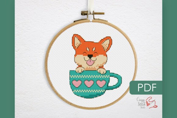 Corgi Cross Stitch Pattern