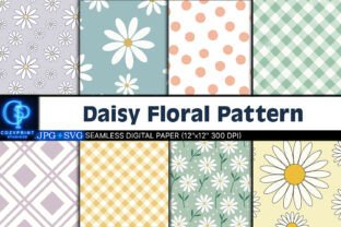 Daisy Floral Digital Paper Graphic by CozyPrint Studio Co · Creative ...