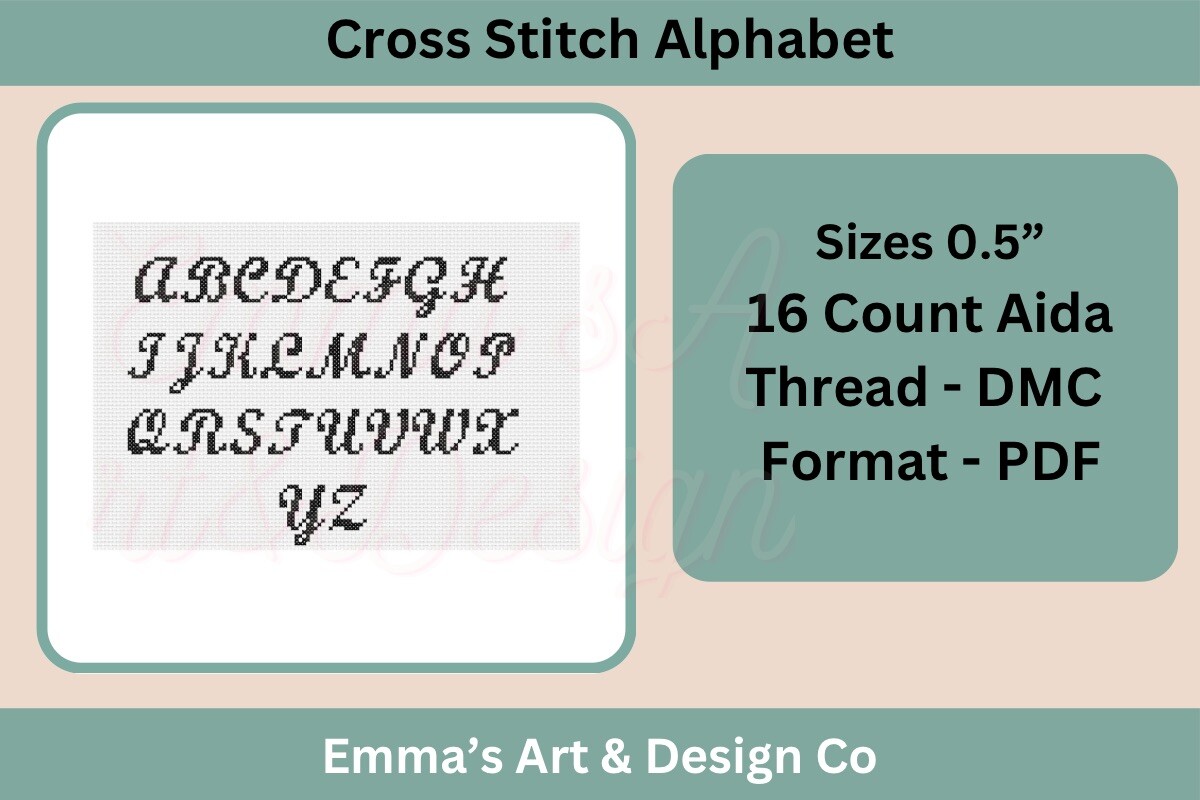 Elegant Cross Stitch Alphabet Pattern