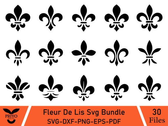 Fleur De Lis Svg Bundle, Fleur De Lis