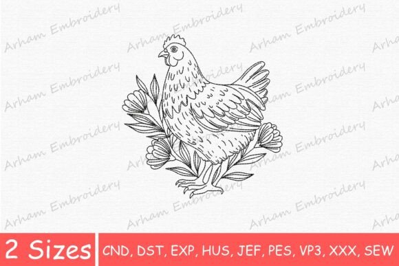 Floral Farm Hen
