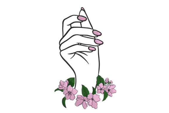 Floral Hand – Feminine Nail Art