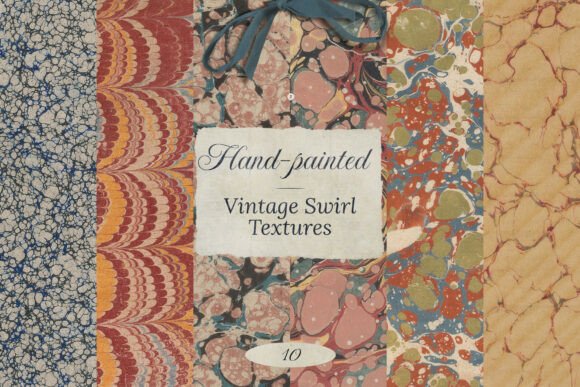 Hand-Painted Vintage Swirl Textures