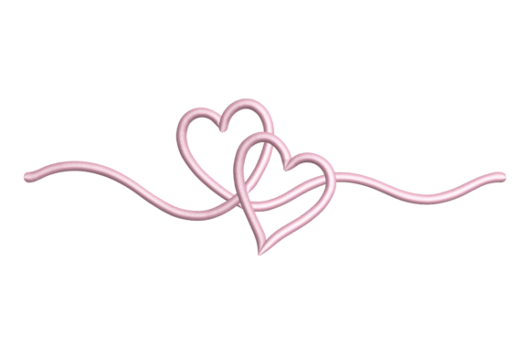 Intertwined Double Hearts Border