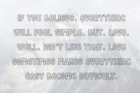Jumping Outline Font PNG with transparent background - Preview 5