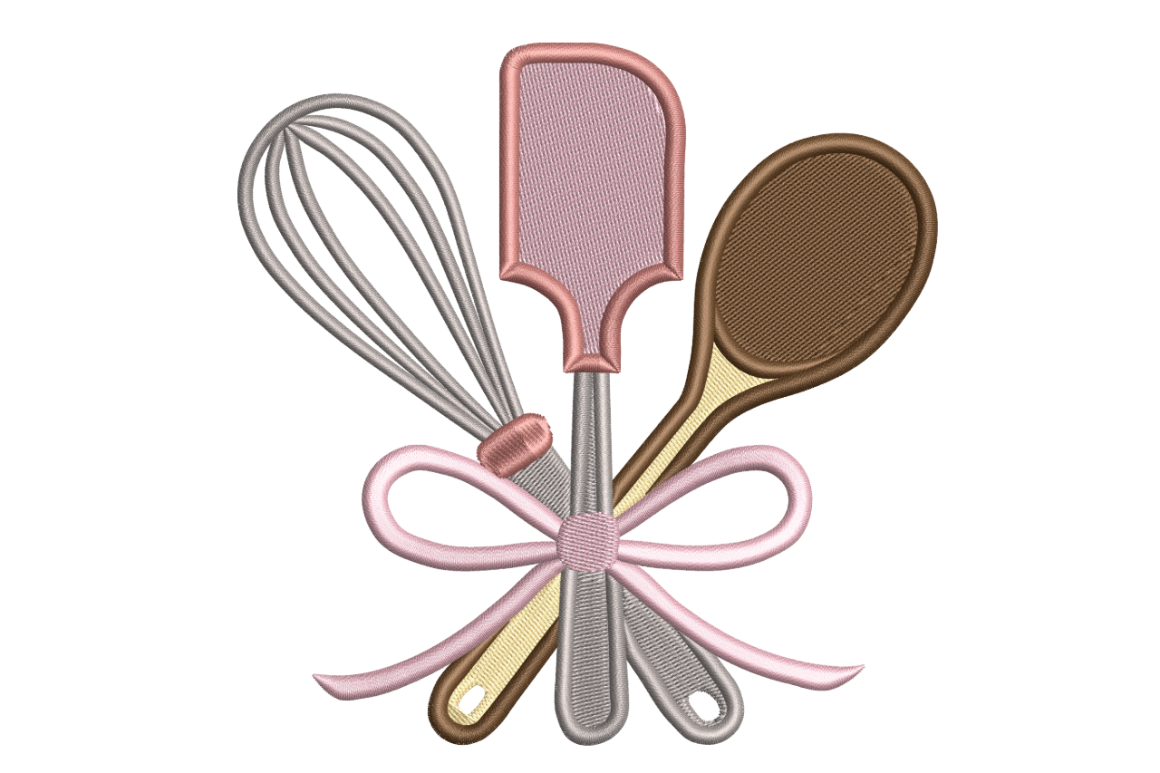 Kitchen Utensils with Pink Bow
