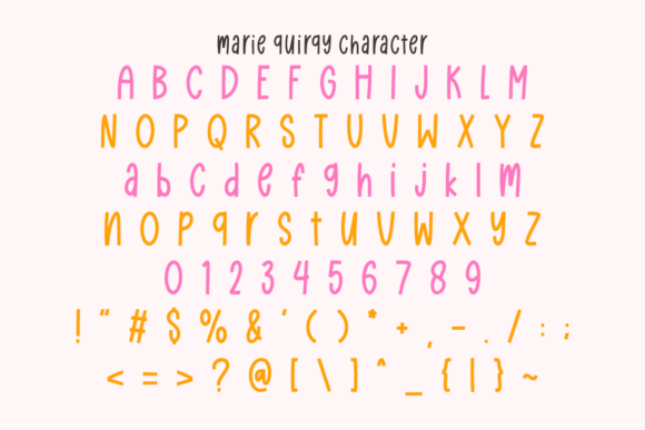Marie Quirky Font PNG with transparent background - Preview 1
