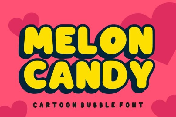 Melon Candy Font PNG with transparent background - Preview 3