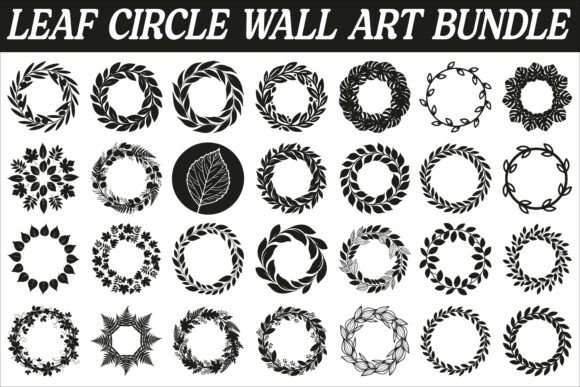 Minimal Leaf Circle Wall Art Design