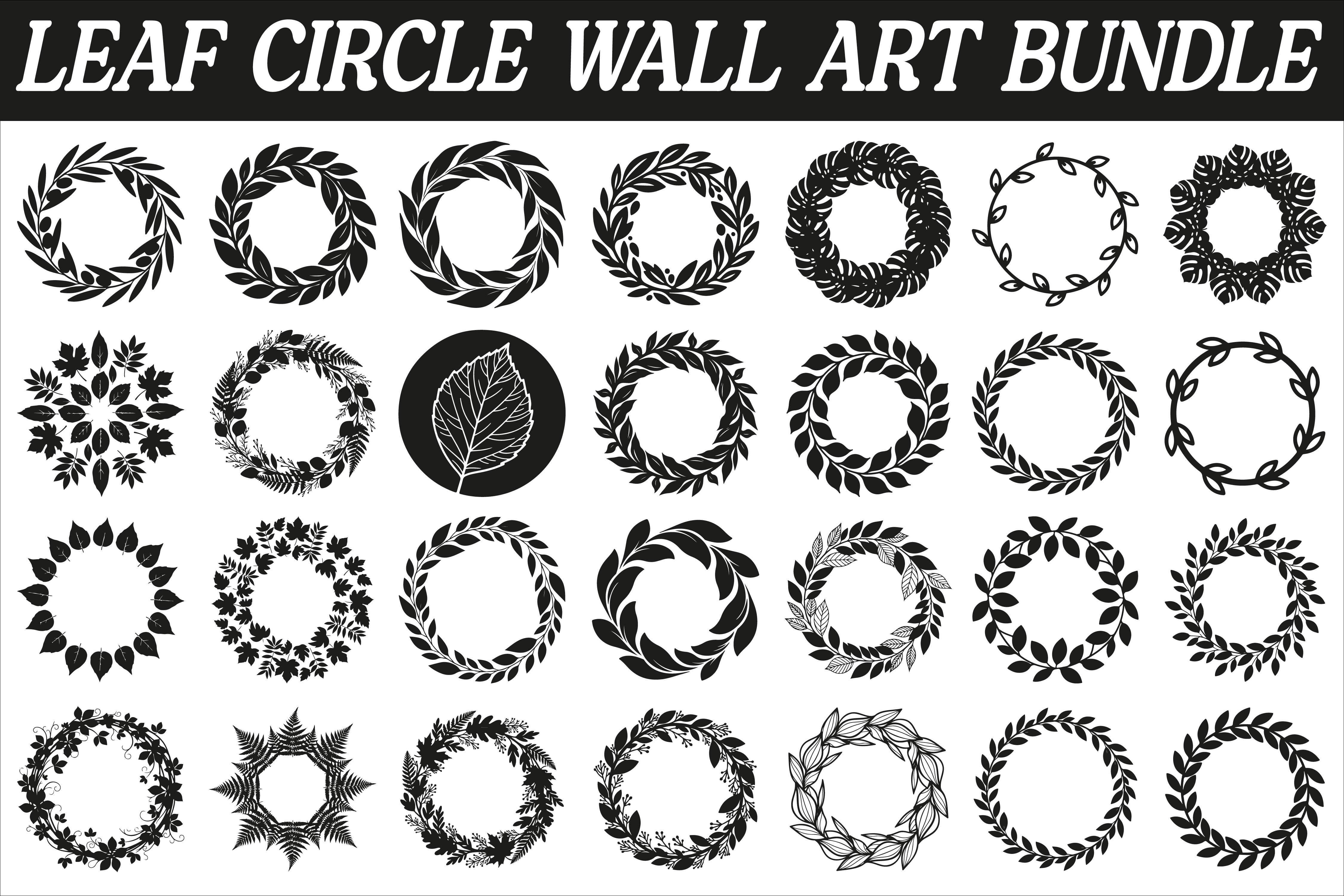 Minimal Leaf Circle Wall Art Design