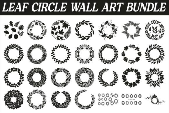 Minimal Leaf Circle Wall Art Design