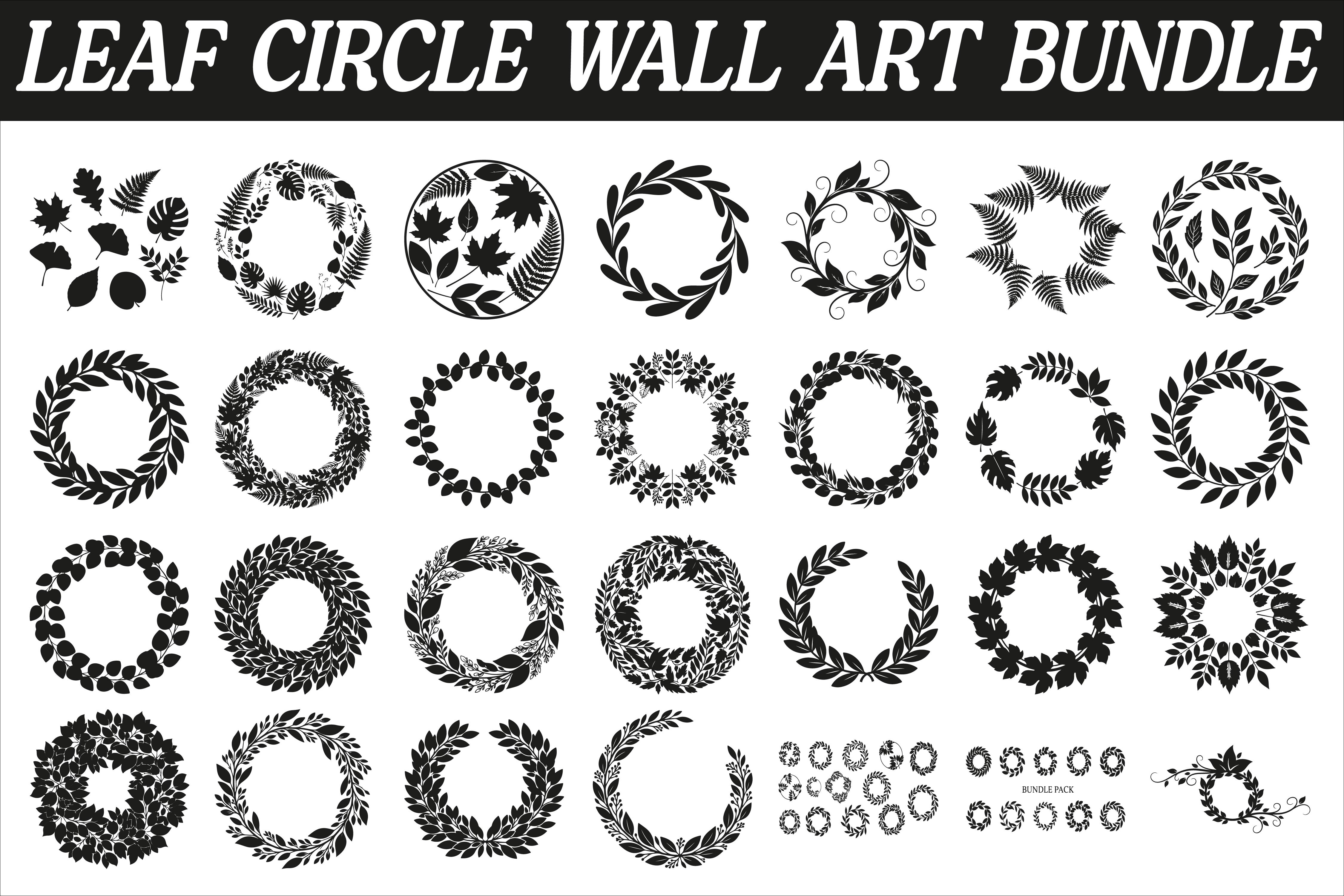 Minimal Leaf Circle Wall Art Design