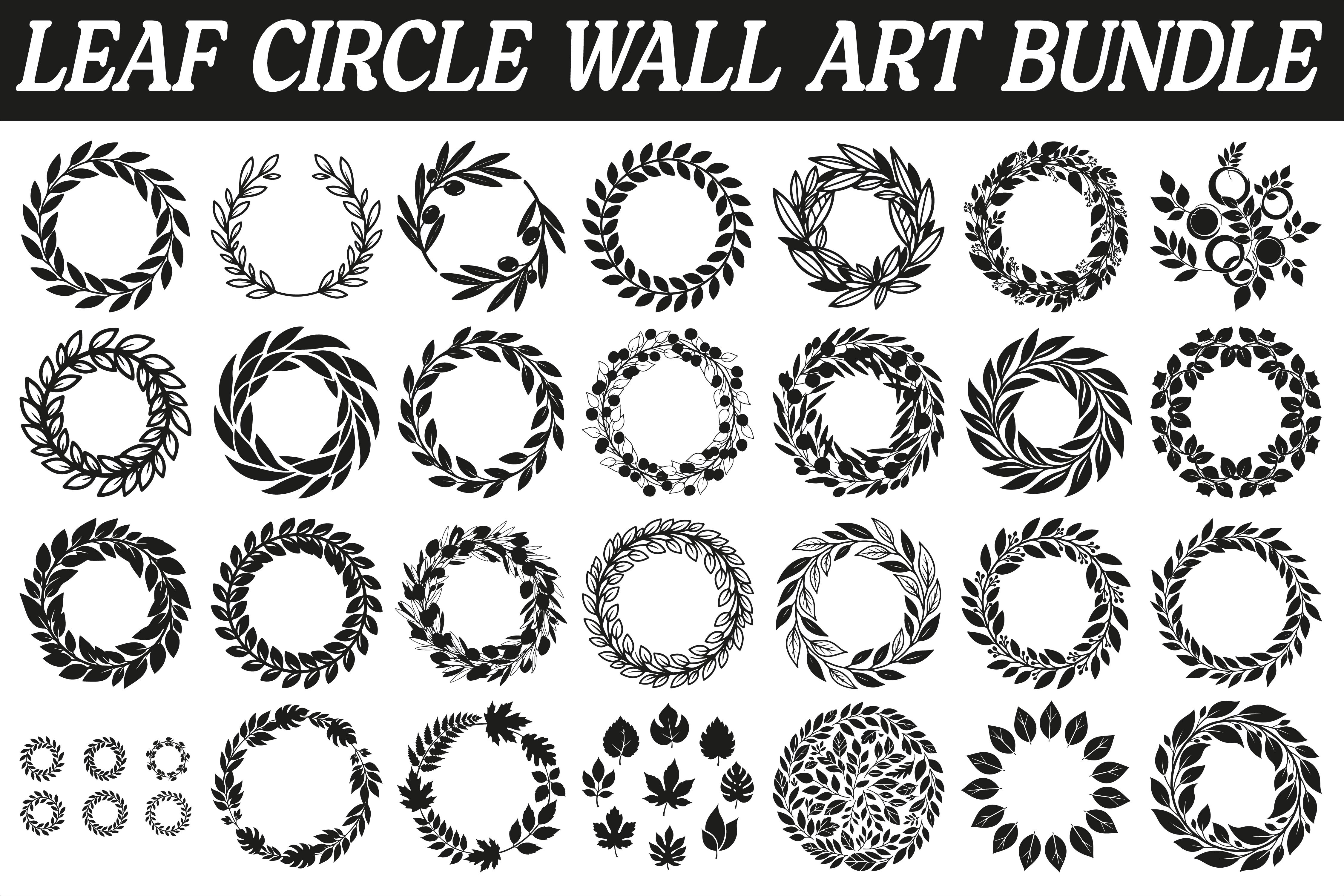 Minimal Leaf Circle Wall Art Design