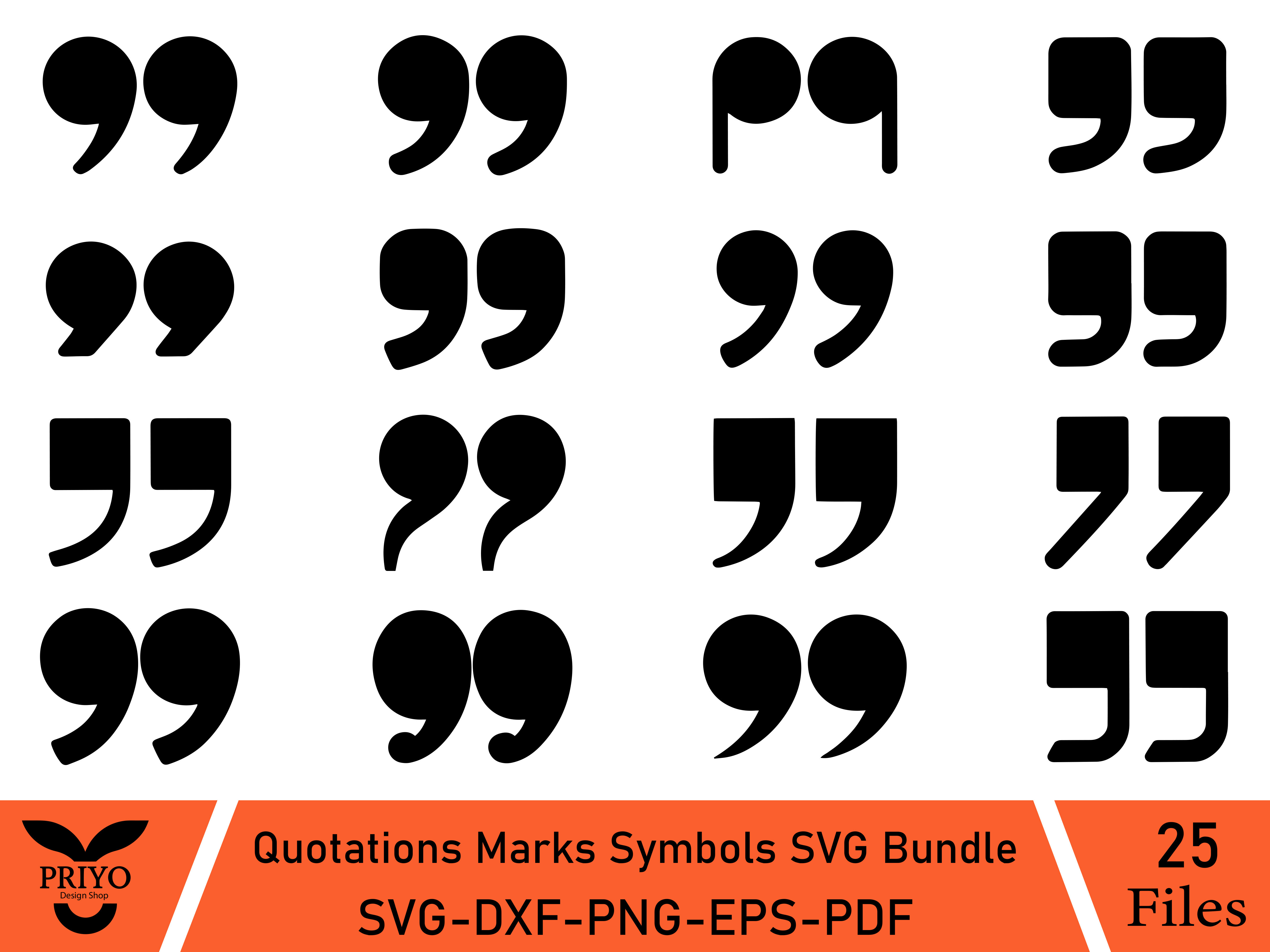 Quotations Marks Symbols SVG Bundle